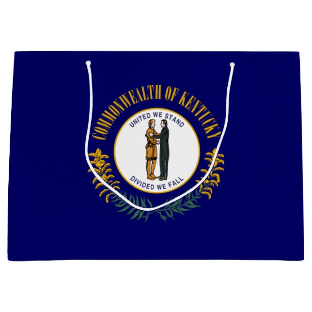 Kentucky: Bluegrass Commonwealth US State Flag Große Geschenktüte (Vorderseite)