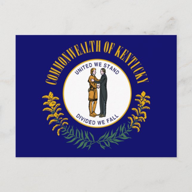 Kentucky: Bluegrass Commonwealth US State Flag Postkarte (Vorderseite)