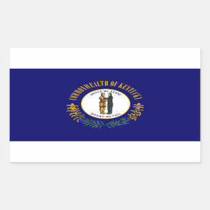 Kentucky: Bluegrass Commonwealth US State Flag Rechteckiger Aufkleber