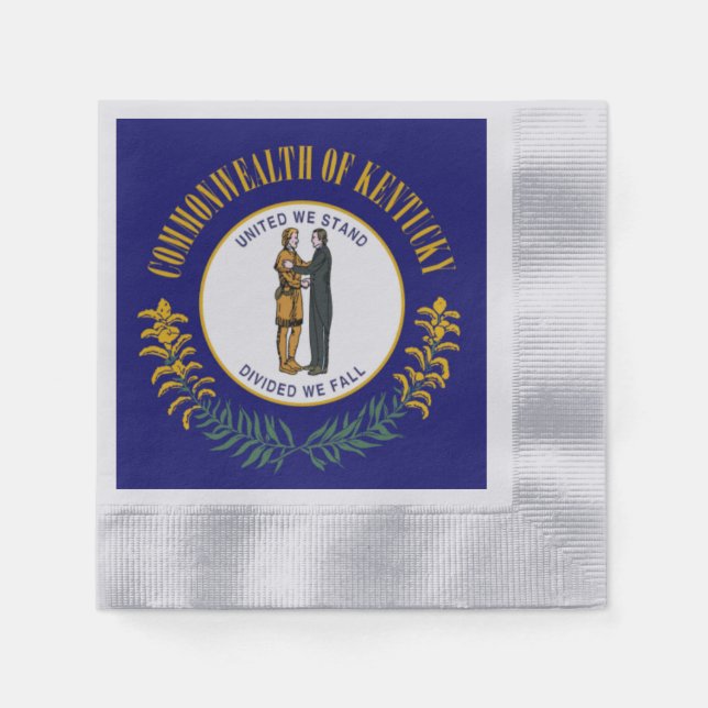 Kentucky: Bluegrass Commonwealth US State Flag Serviette (Vorderseite)