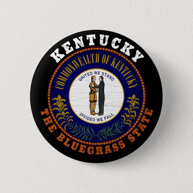 KENTUCKY BLUEGRASS STAAT FLAG BUTTON (Vorderseite)