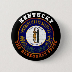 KENTUCKY BLUEGRASS STAAT FLAG BUTTON