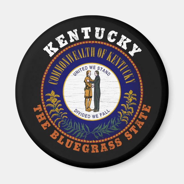 KENTUCKY BLUEGRASS STAAT FLAG MAGNET (Vorne)