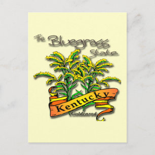 Kentucky Bluegrass Staat Goldenrod Postkarte
