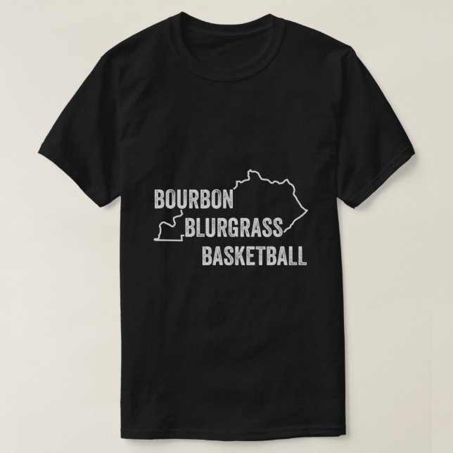 Kentucky Bourbon Bluegrass Basketball Staat Line S T-Shirt (Design vorne)