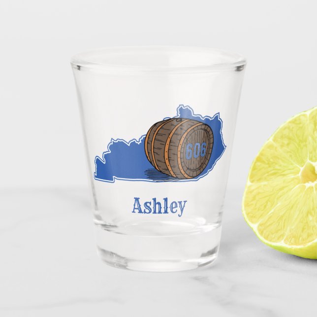 Kentucky-Bourbon-Brennglas Schnapsglas (Vorderseite)