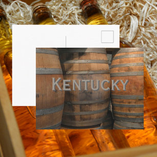 Kentucky Bourbon Woodfass-Kegs Fotografie Postkarte