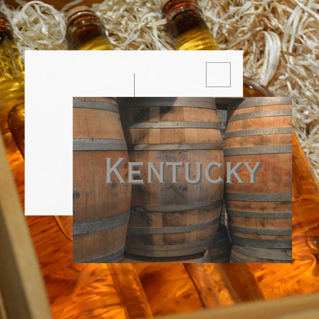 Kentucky Bourbon Woodfass-Kegs Fotografie Postkarte (Von Creator hochgeladen)