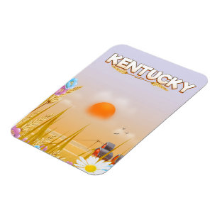 Kentucky Cute Farm Reiseplakat Magnet