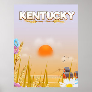 Kentucky Cute Farm Reiseplakat Poster