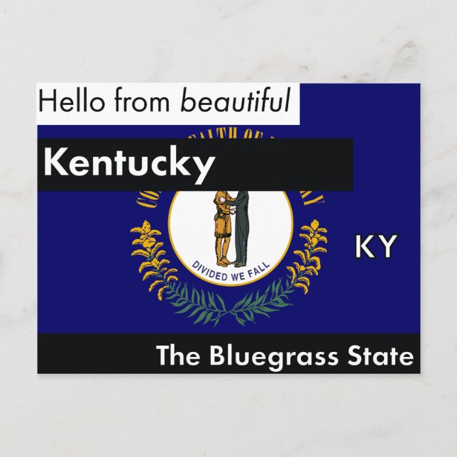 Kentucky Der Bluegrass-Staat Postkarte (Vorderseite)