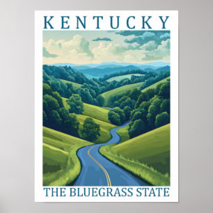 Kentucky der Bluegrass-Staat USA Reiseort Poster