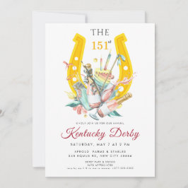 Kentucky Derby 151st Invitation with Horseshoe Einladung