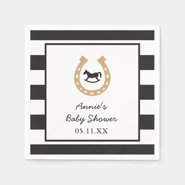 Kentucky Derby Baby Shower Drink Napkins Serviette (Vorderseite)