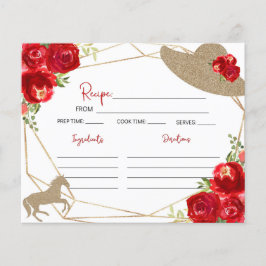 Kentucky Derby Brautparty Rezept Card