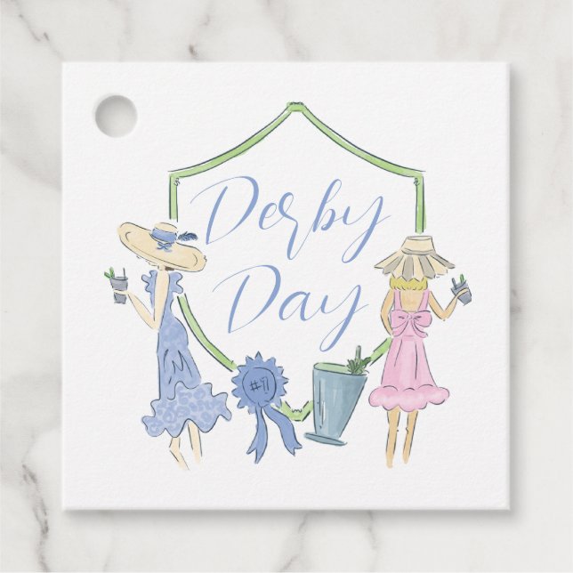 Kentucky Derby Gastgeschenk Gift Tag Geschenkanhänger (Vorderseite)