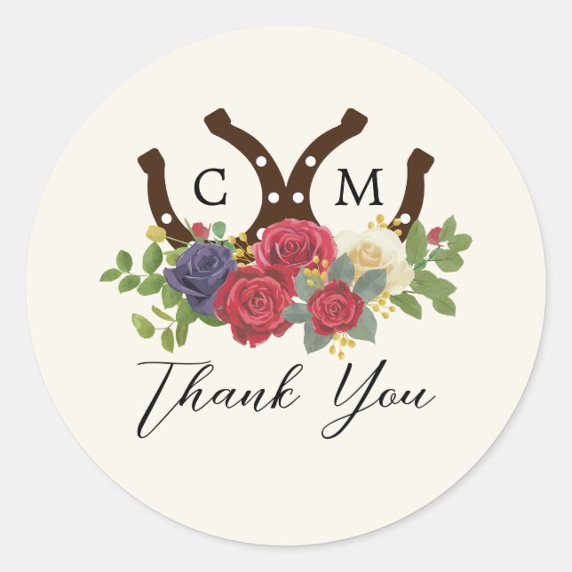 Kentucky Derby Inspiriert Hochzeit Runder Aufkleber (Vorderseite)