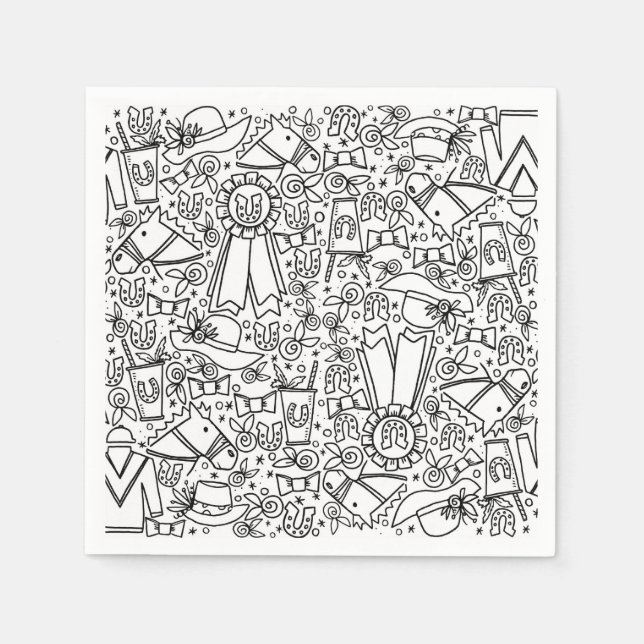 Kentucky Derby Party Napkins Serviette (Vorderseite)