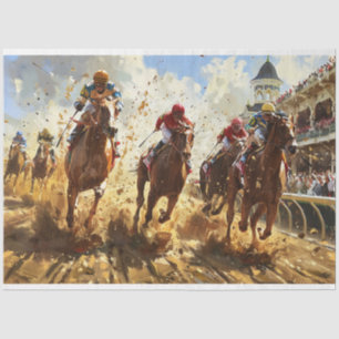 Kentucky Derby Race Decoupage Seidenpapier