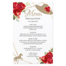 Kentucky Derby Rote Rosen Wedding Menu