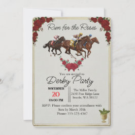 Kentucky Derby Run for the Roses Party Invite Einladung