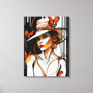 Kentucky Derby Womens Hat Leinwand Wall Art Prints