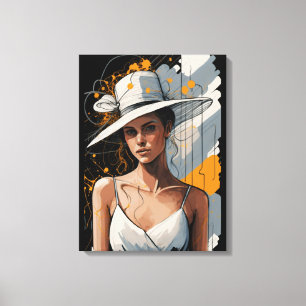 Kentucky Derby Womens Hat Leinwand Wall Art Prints