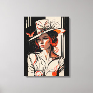 Kentucky Derby Womens Hat Leinwand Wall Art Prints