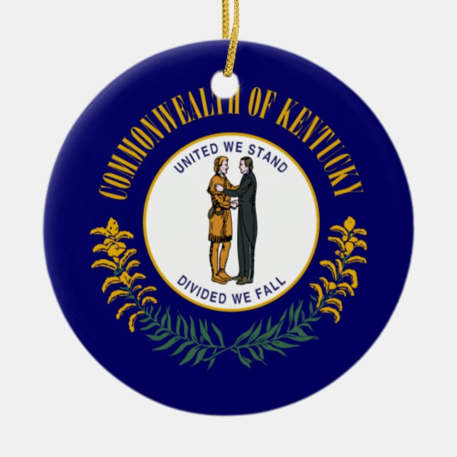 Kentucky Flag Keramik Ornament (Vorne)