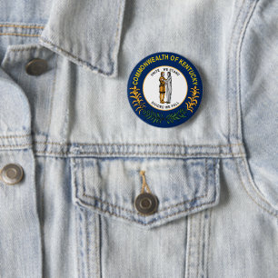 Kentucky-Flagge Button