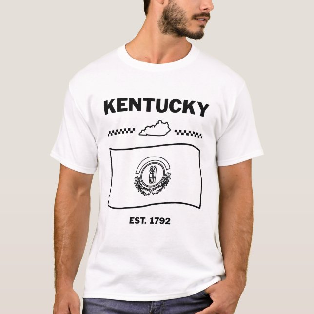 Kentucky-Flagge USA T-Shirt (Vorderseite)