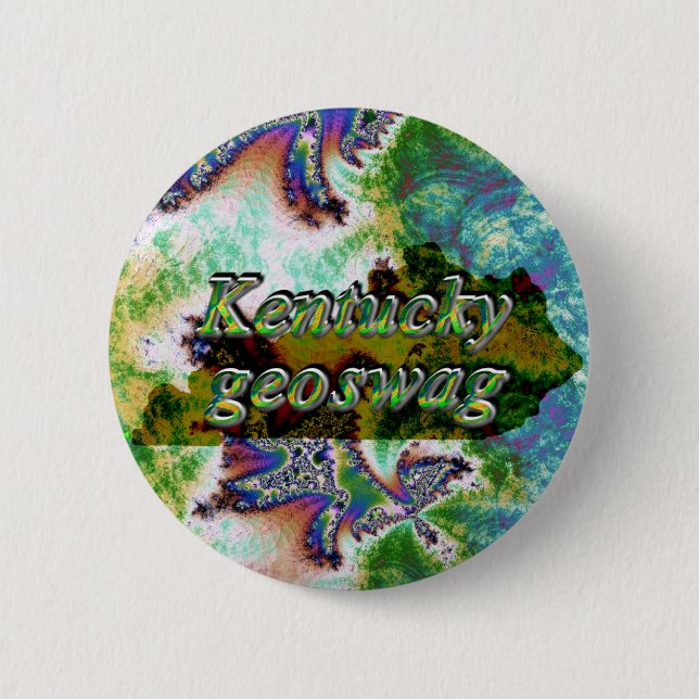Kentucky Geoswag Swags Geocaching Geschenk-Schatz Button (Vorderseite)