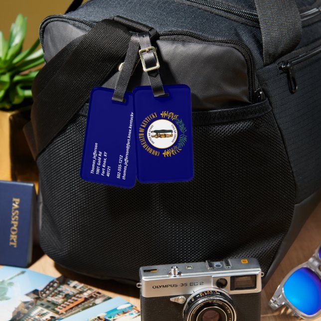 Kentucky Gepäckanhänger (Vorderseite & Rückseite)