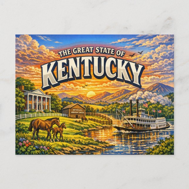 Kentucky Grußkarte  Postkarte (Vorderseite)