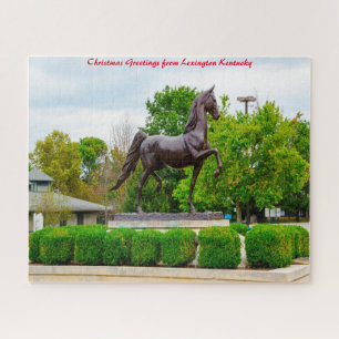 Kentucky Horse Park Lexington.Weihnachtsgrüße Puzzle