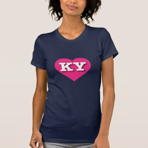 Kentucky Hot Pink Heart - I Liebe KY T-Shirt