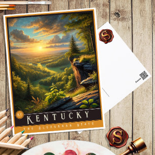 Kentucky   Hyper-Realistisches Staat Postkarte