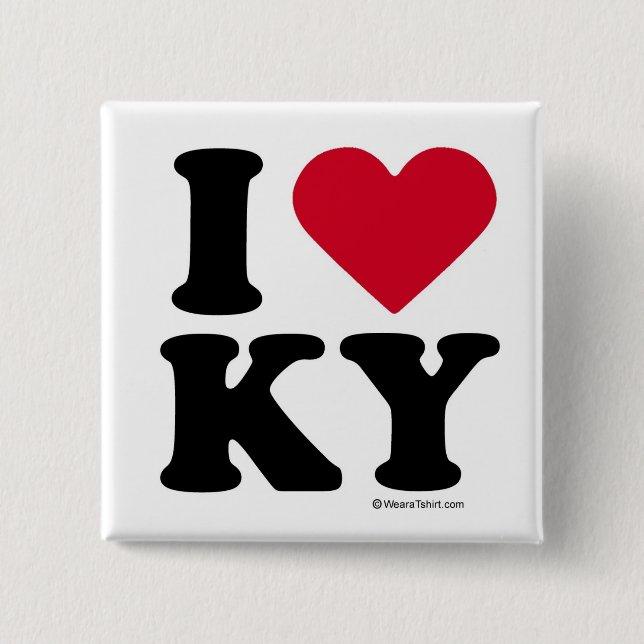 KENTUCKY - I-LIEBE KY - I-LIEBE KENTUCKY BUTTON (Vorderseite)