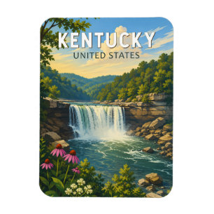 Kentucky Illustrations Reise Kunst Vintage Magnet