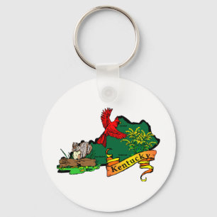 Kentucky-Karte 2 Schlüsselanhänger