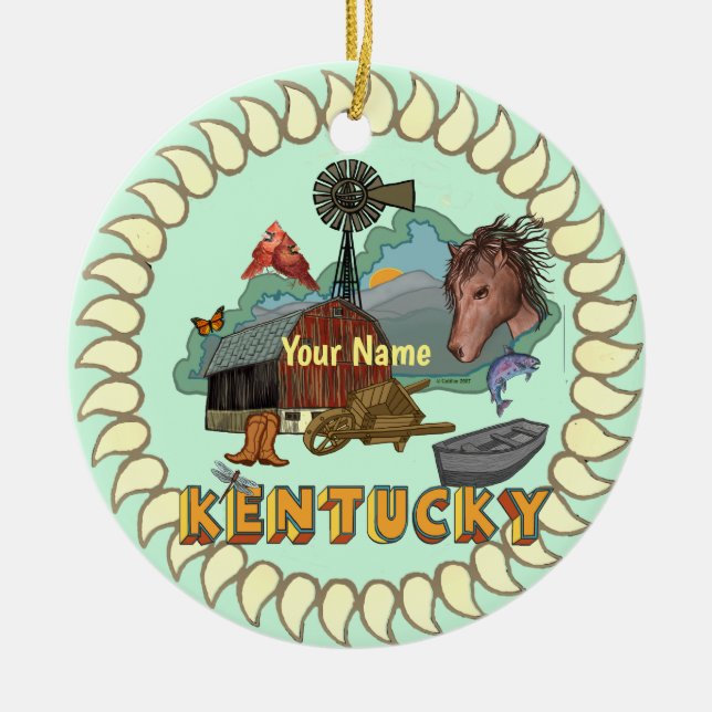 Kentucky Keramik Ornament (Vorne)