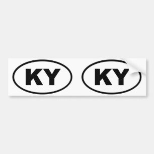 Kentucky KY oval Autoaufkleber