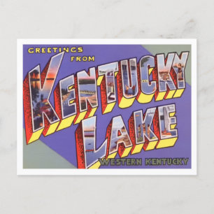 Kentucky Lake Vintag Big Letters Postkarte