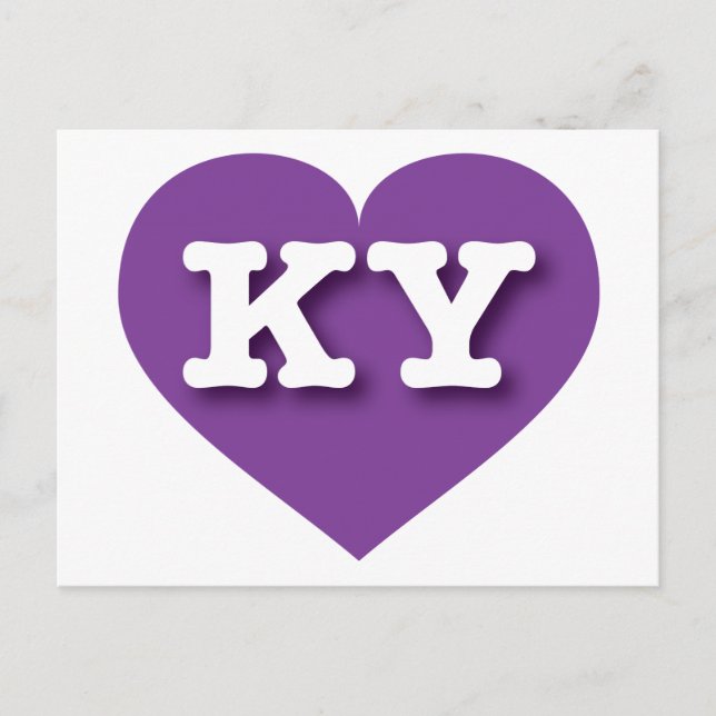 Kentucky Lila Heart - I Liebe KY Postkarte (Vorderseite)