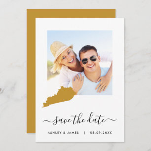 Kentucky Map Foto Wedding Save the Date Card