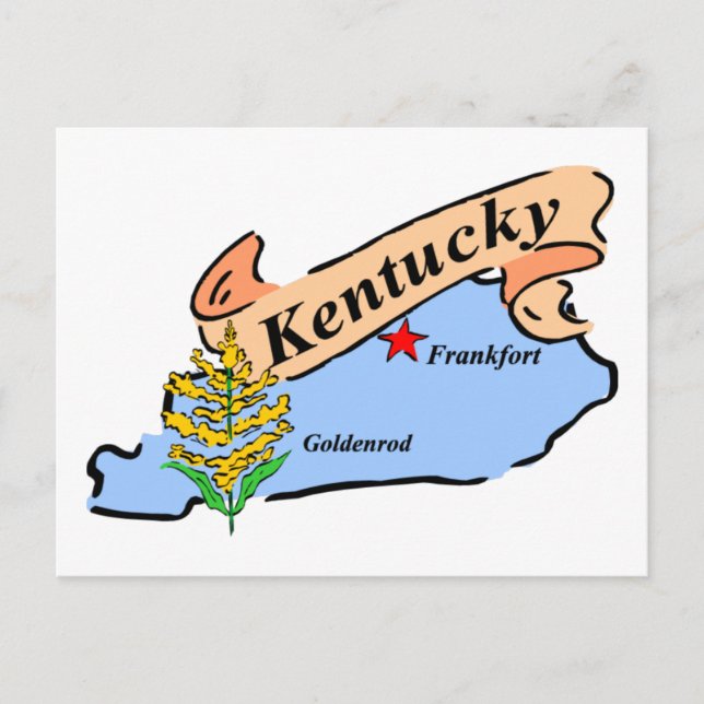 Kentucky Map Postkarte (Vorderseite)