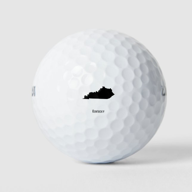 Kentucky Map - Schwarz-Weiß-Moderne Kentucky Karte Golfball (Vorderseite)
