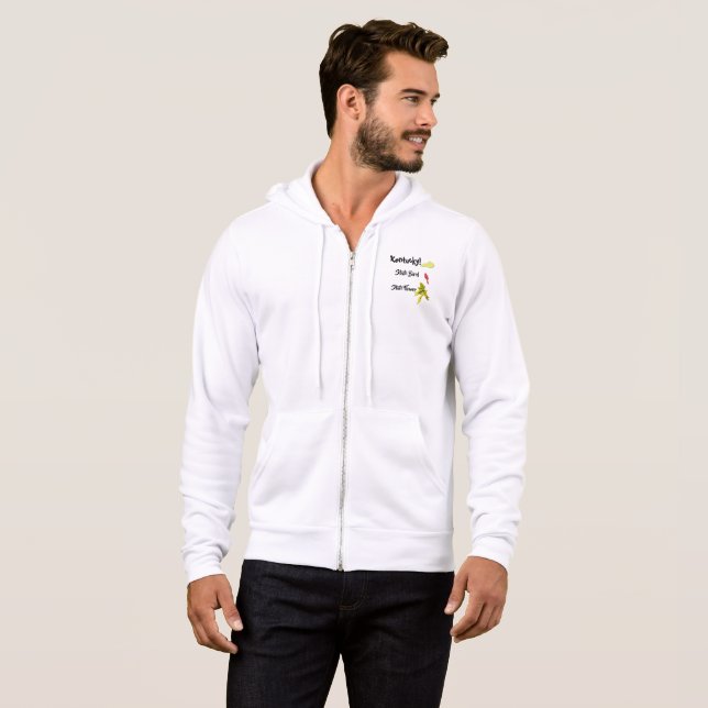 Kentucky Map Staat Bird & Blume Hoodie (Vorne ganz)
