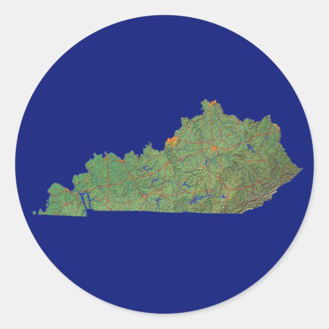 Kentucky Map Sticker (Vorderseite)