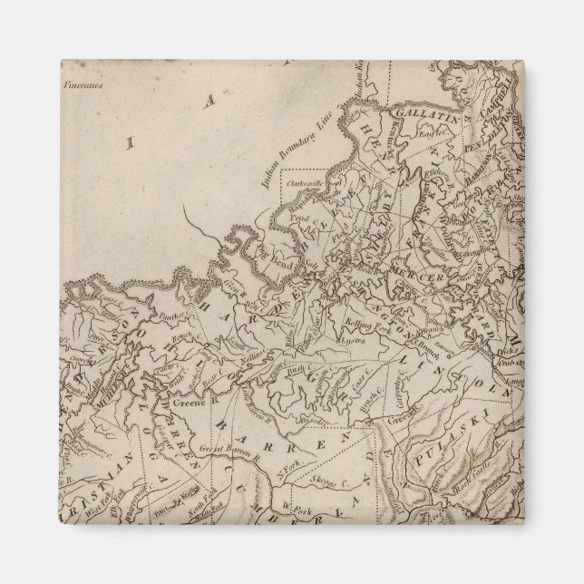 Kentucky Map von Arrowsmith Magnet (Vorne)